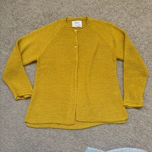 zara mustard yellow half button up sweater